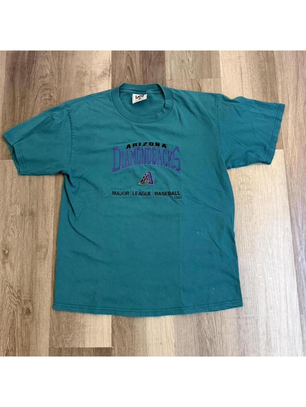 Vintage Lee Sport Arizona Diamondbacks MLB Baseball green t-shirt Size L #MLB